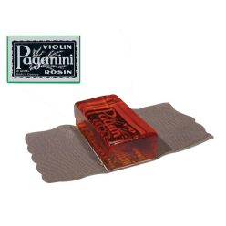   ROV-074 Geipel Paganini rosin for violin, clear, oblong, large, in cloth