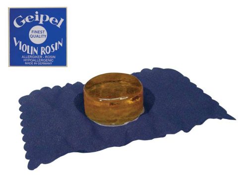 ROV-099 Geipel  rosin for violin, clear, round, small, hypo-allergenic, in cloth