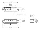 RP-JGBADWH Roswell  vintage single coil JG pickup, Alnico 5 rods, bridge, aged white