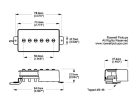 RP-LP90B Roswell  humbucker sized P90 single coil pickup, Alnico 5 bar, bridge, nickel