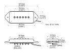 RP-P90DCRB Roswell  P90 single coil pickup for arched top guitars, Alnico 5 rods, bridge, chrome