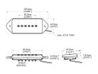 RP-P90DCRN Roswell  P90 single coil pickup for arched top guitars, Alnico 5 rods, neck, chrome