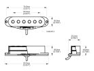 RP-STK50WH Roswell  stacked single coil ST pickup, Alnico 5 rods, all positions, white