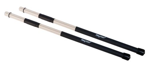 RS-07-W Hayman  drum rods, wood, black handle, 7 rods, pair, length 400 mm., head diameter 15 mm.