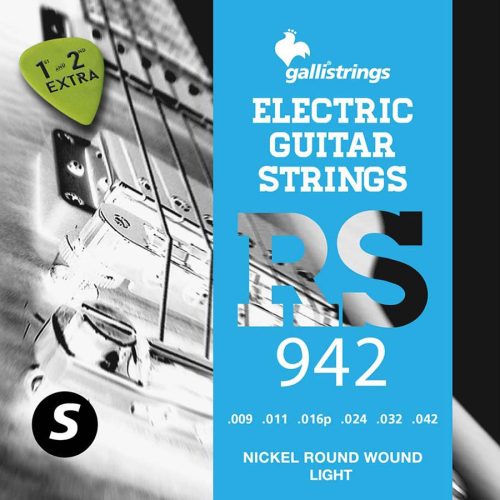 RS-0942 Galli  string set electric, nickel roundwound, light, 009-011-016-024-032-042