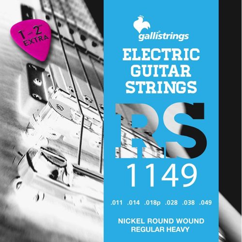 RS-1149 Galli  string set electric, nickel roundwound, regular heavy, 011-014-018-028-038-049