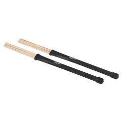  RS-12-BF Hayman  drum rods, bamboo, pink handle, 12 rods, flat, pair, length 400 mm.