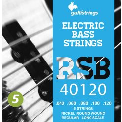   RSB-40120 Galli Rock Star string set electric 5-string bass, nickel roundwound, regular, 040-060-080-100-120