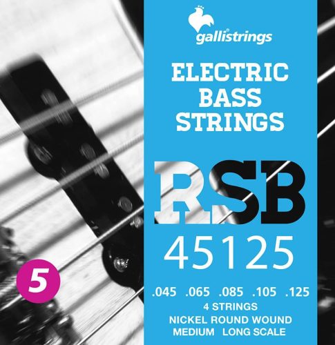 RSB-45125 Galli Rock Star string set electric 5-string bass, nickel roundwound, medium, 045-065-085-105-125