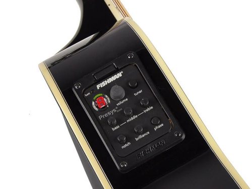 RTB-80-BK Richwood  acoustic travel bass 620mm scale, solid top, Fishman Presys EQ, black, with bag