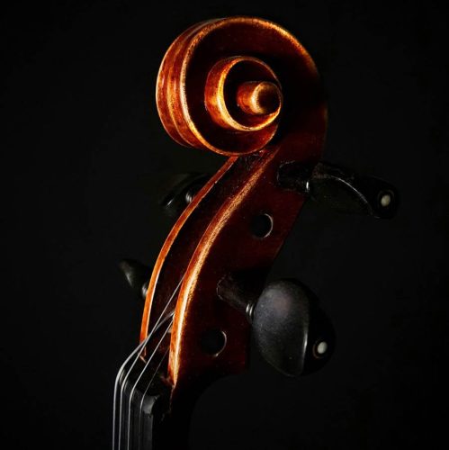 RV-1534 Rudolph Conservatoire violin 3/4, antique style oil varnish, flamed maple, ebony fittings