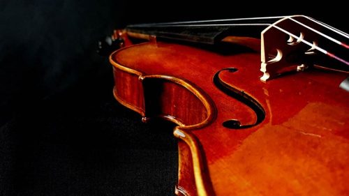 RV-1534 Rudolph Conservatoire violin 3/4, antique style oil varnish, flamed maple, ebony fittings