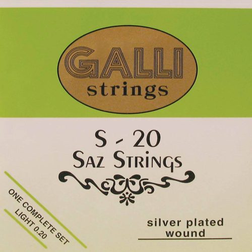 S-020 Galli  string set saz, silverplated light 008-008-012-024-032