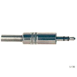   S-130 Boston  jack plug mini, 3,5mm, nickel, with spring 5mm, 3-pole