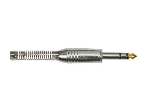 S-230-S Boston  jack plug, 6,3mm, 3-pole, nickel, spring 7,3mm