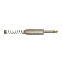   S-230 Boston  jack plug, 6,3mm, 2-pole, nickel, with spring 7,3mm