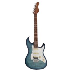   S7FM/TBL Sire Guitars S Series Larry Carlton electric guitar S-style with flamed maple top transparent blue