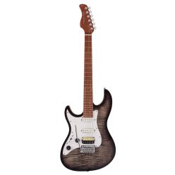   S7FML/TBK Sire Guitars S Series Larry Carlton electric guitar S-style lefty with flamed maple top transparent black