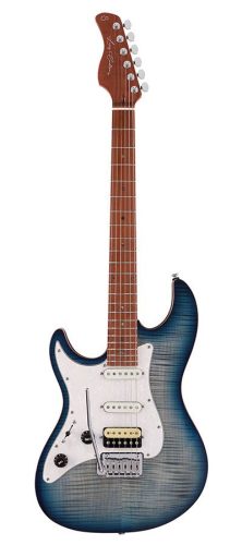 S7FML/TBL Sire Guitars S Series Larry Carlton electric guitar S-style lefty with flamed maple top transparent blue