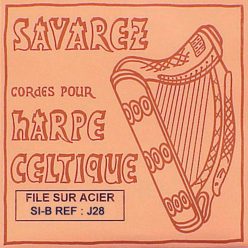   SAJ-28 Savarez  harp string B, 4th octave, wound steel, small harp, length: 1,2 meter