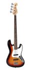 SB1SK-3TS SX  J-style electric bass guitar set, 15W amp, gig bag, tuner, cable, strap & 6 picks, 3 tone sunburst