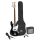 SB1SK-BK SX  J-style electric bass guitar set, 15W amp, gig bag, tuner, cable, strap & 6 picks, black