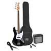 SB1SK-BK SX  J-style electric bass guitar set, 15W amp, gig bag, tuner, cable, strap & 6 picks, black