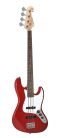 SB1SK-CAR SX  J-style electric bass guitar set, 15W amp, gig bag, tuner, cable, strap & 6 picks, candy apple red