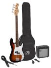 SB2SK-3TS SX  P-style electric bass guitar set, 15W amp, gig bag, tuner, cable, strap & 6 picks, 3 tone sunburst