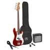 SB2SK-CAR SX  P-style electric bass guitar set, 15W amp, gig bag, tuner, cable, strap & 6 picks, candy apple red