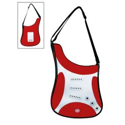   SBAG-RD Gaucho  guitar shape shoulder bag, vinyl, Stallion model, red and white