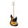 SBM1/3TS SX Modern Series JB style electric bass guitar with gigbag, 3 tone sunburst