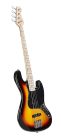 SBM1/3TS SX Modern Series JB style electric bass guitar with gigbag, 3 tone sunburst