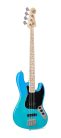 SBM1/BG SX Modern Series JB style electric bass guitar with gigbag, blue glow