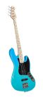 SBM1/BG SX Modern Series JB style electric bass guitar with gigbag, blue glow