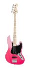 SBM1/PT SX Modern Series JB style electric bass guitar with gigbag, pink twilight