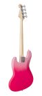 SBM1/PT SX Modern Series JB style electric bass guitar with gigbag, pink twilight