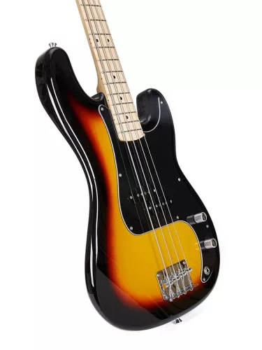 SBM2/3TS SX Modern Series PB style electric bass guitar with gigbag, 3 tone sunburst