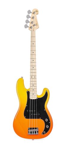 SBM2/BF SX Modern Series PB style electric bass guitar with gigbag, burning fire