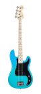 SBM2/BG SX Modern Series PB style electric bass guitar with gigbag, blue glow