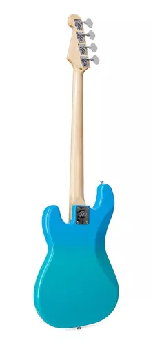 SBM2/BG SX Modern Series PB style electric bass guitar with gigbag, blue glow