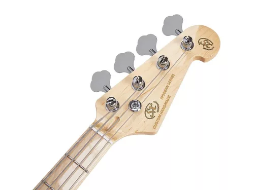 SBM2/BG SX Modern Series PB style electric bass guitar with gigbag, blue glow