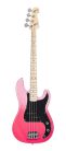 SBM2/PT SX Modern Series PB style electric bass guitar with gigbag, pink twilight