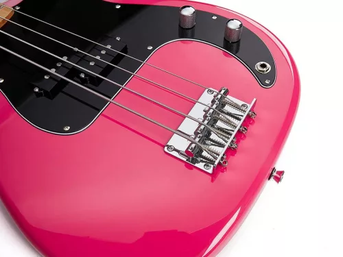 SBM2/PT SX Modern Series PB style electric bass guitar with gigbag, pink twilight