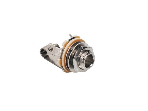 SC-11 Switchcraft  chassis connector jack, 2-pole, nickel, 6,3mm, .276 bushing depth, 3/8" 32 thread