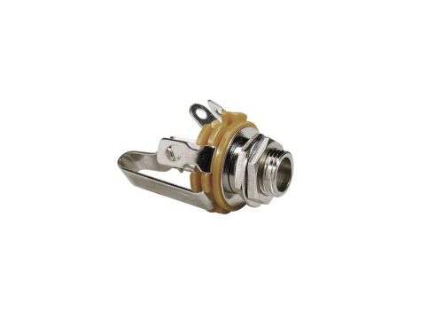 SC-12B Switchcraft  chassis connector jack, 3-pole, nickel, 6,3mm, .276 bushing depth, 3/8" 32 thread