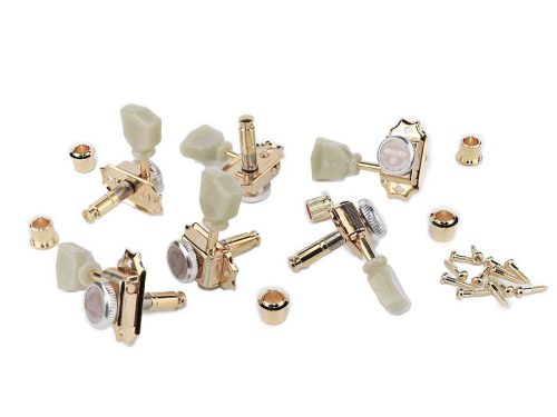 SD-90-MGTGG Gotoh  machine heads for guitar, 3x left+3x right, ratio 1:15, magnum lock, keystone button, gold