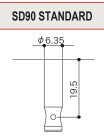 SD-90-SL-N Gotoh  machine heads for guitar, 3x left+3x right, ratio 1:15, keystone button, nickel