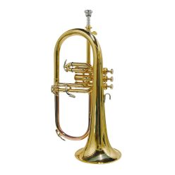   SE-1100-L Stewart Ellis Pro Series fluegelhorn, monel valves, yellow brass lacquer, with soft case