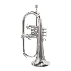   SE-1100-S Stewart Ellis Pro Series fluegelhorn, monel valves, silver plated, with soft case